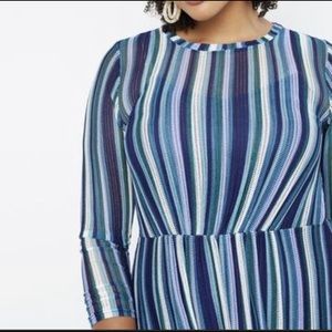 Eloquii Blue Striped dress